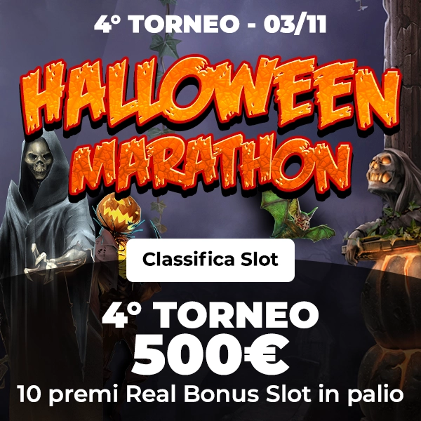 4° Torneo Halloween Marathon - NetEnt/Games Global